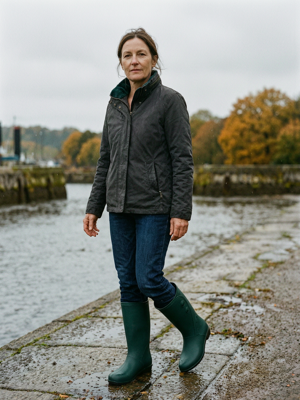 Women's Classic Knee-High Wellington Boots — Waterproof Rain Boots - Green