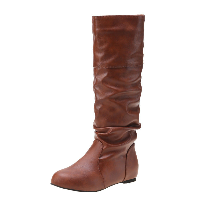 Slouchy Knee-High Boots for Women in Various Colours | E&W - 4 - Elenwear