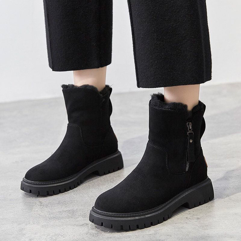 Ankle Boots for Women | Soft Suede Look with Warm Lining | E&W - 1 - Elenwear