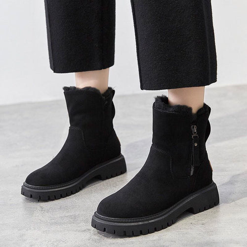 Ankle Boots for Women | Soft Suede Look with Warm Lining | E&W - 1 - Elenwear