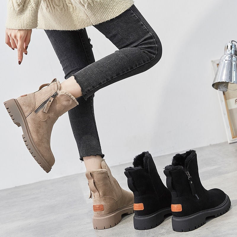 Ankle Boots for Women | Soft Suede Look with Warm Lining | E&W - 3 - Elenwear