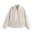 Women's Zip Jacket in Soft Fabric with Relaxed Fit | E&W - 1 - Elenwear