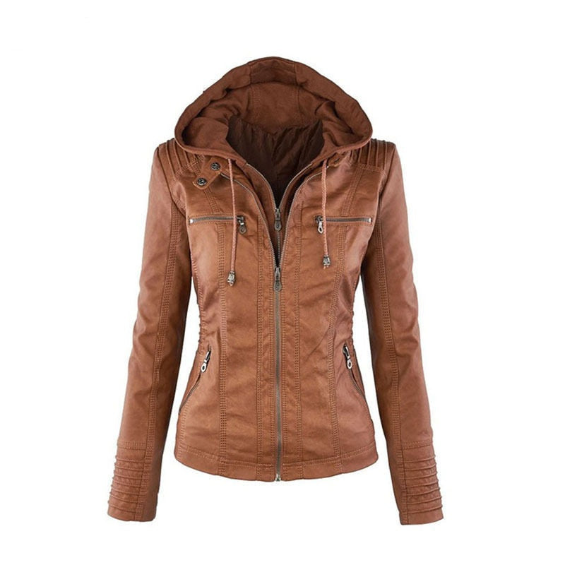 Hooded Women's Jacket with Zip Closure & Flattering Fit | E&W - 3 - Elenwear