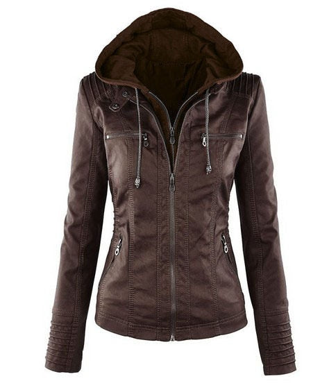 Hooded Women's Jacket with Zip Closure & Flattering Fit | E&W - 4 - Elenwear