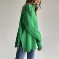 Oversized Roll Neck Jumper Women's Soft Knit | E&W - 4 - Elenwear