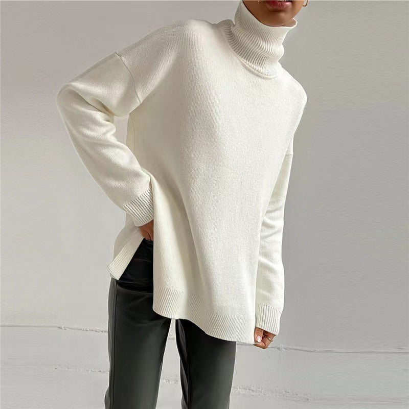 Oversized Roll Neck Jumper Women's Soft Knit | E&W - 5 - Elenwear