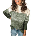 Colour Block Roll Neck Sweater Women's | Soft Knit Fabric | Warm and Stylish | E&W - 2 - Elenwear