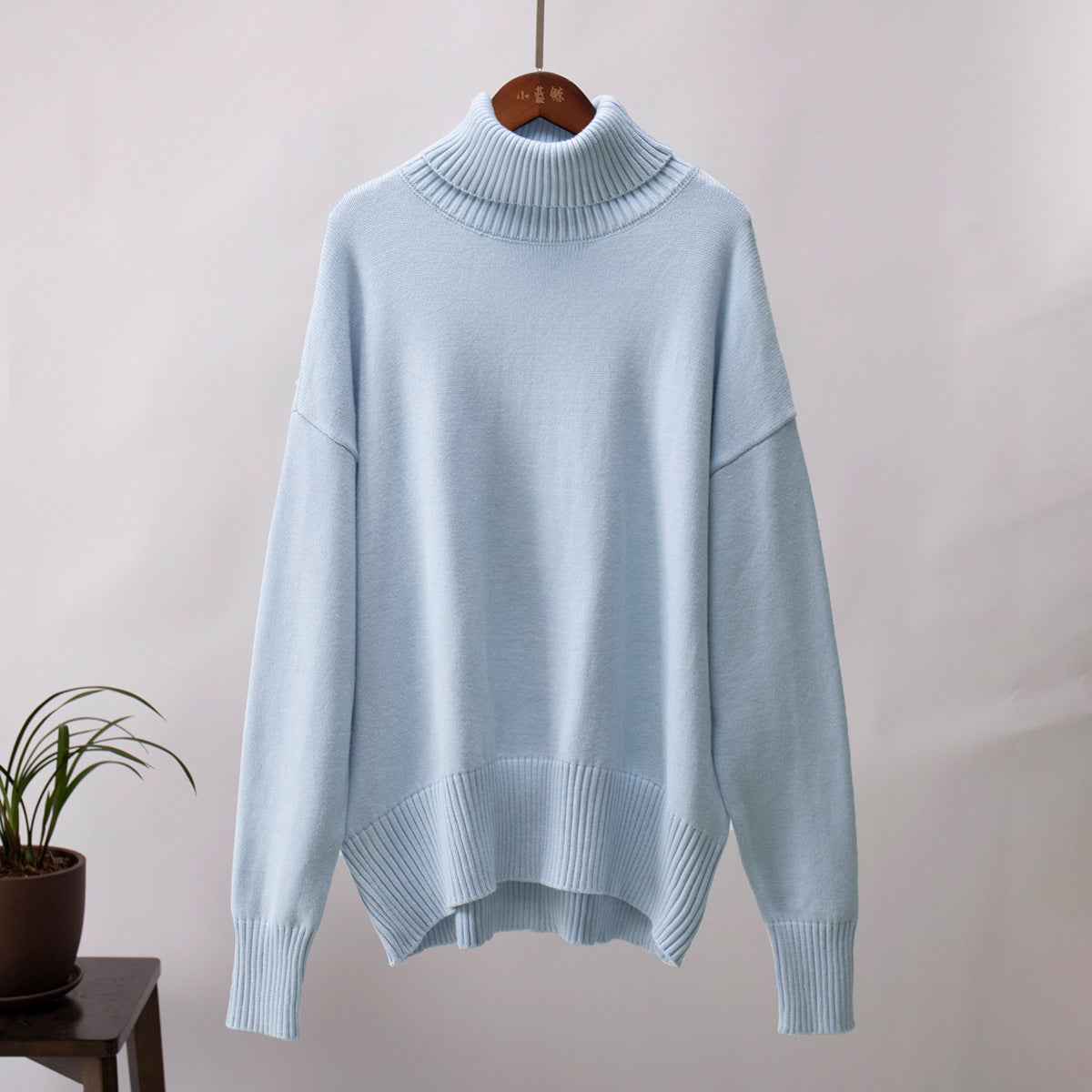 Oversized Women's Roll Neck Jumper in Soft Knit | E&W - 9 - Elenwear