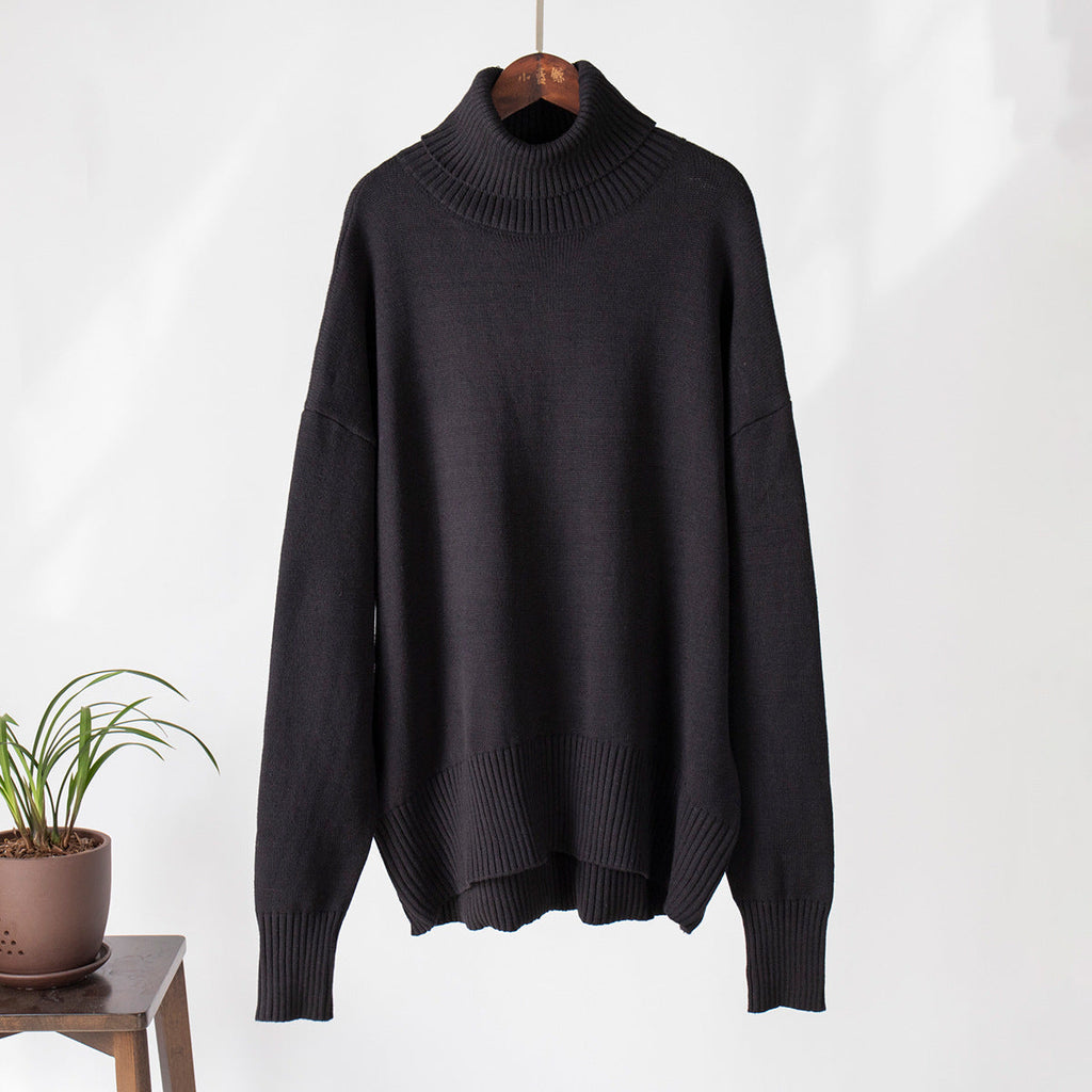 Oversized Women's Roll Neck Jumper in Soft Knit | E&W - 11 - Elenwear