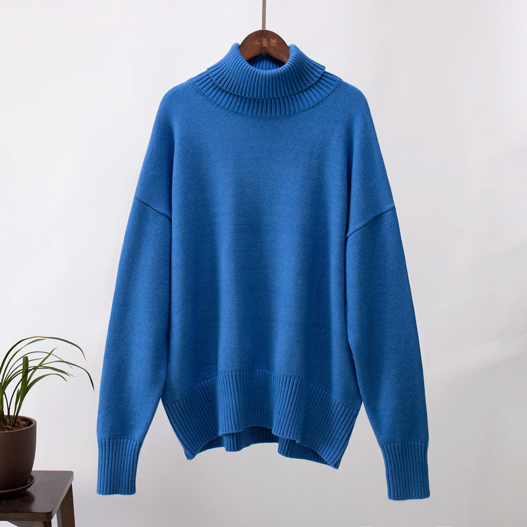 Oversized Women's Roll Neck Jumper in Soft Knit | E&W - 12 - Elenwear