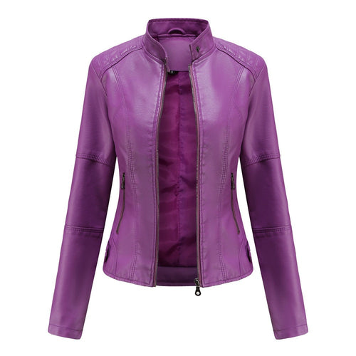 Biker Jacket Women | Soft faux leather with fitted silhouette | E&W - 1 - Elenwear
