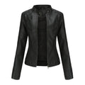 Biker Jacket Women | Soft faux leather with fitted silhouette | E&W - 7 - Elenwear