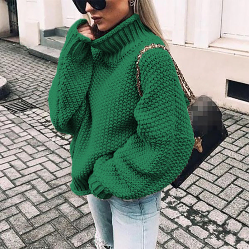 Chunky Knit Roll Neck Jumper for Women | Cozy Oversized Fit | E&W - 3 - Elenwear