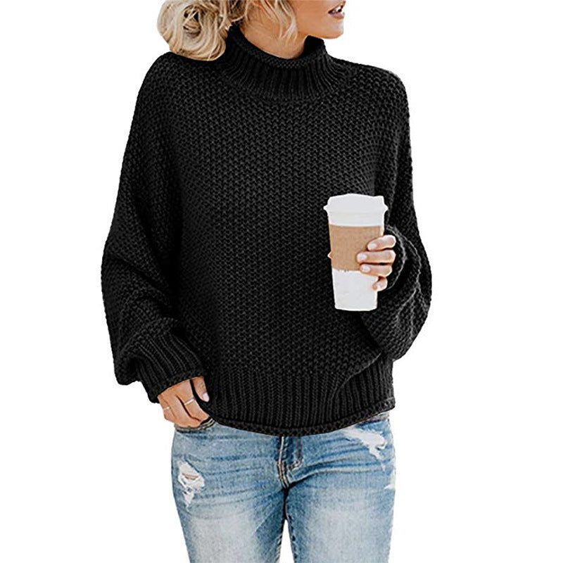 Chunky Knit Roll Neck Jumper Women's | Relaxed Fit | E&W - 1 - Elenwear