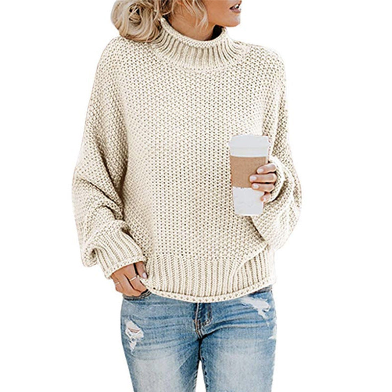Chunky Knit Roll Neck Jumper Women's | Relaxed Fit | E&W - 3 - Elenwear