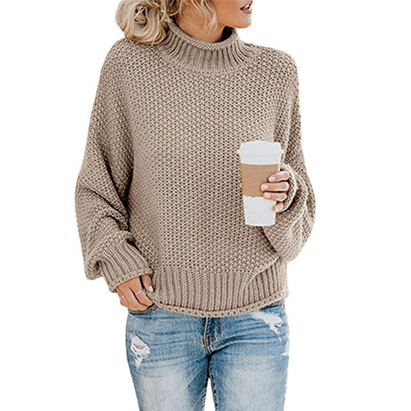 Chunky Knit Roll Neck Jumper Women's | Relaxed Fit | E&W - 4 - Elenwear