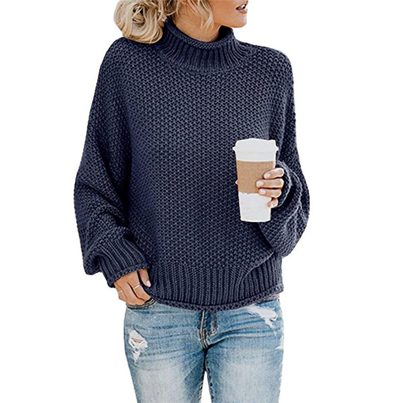 Chunky Knit Roll Neck Jumper Women's | Relaxed Fit | E&W - 5 - Elenwear
