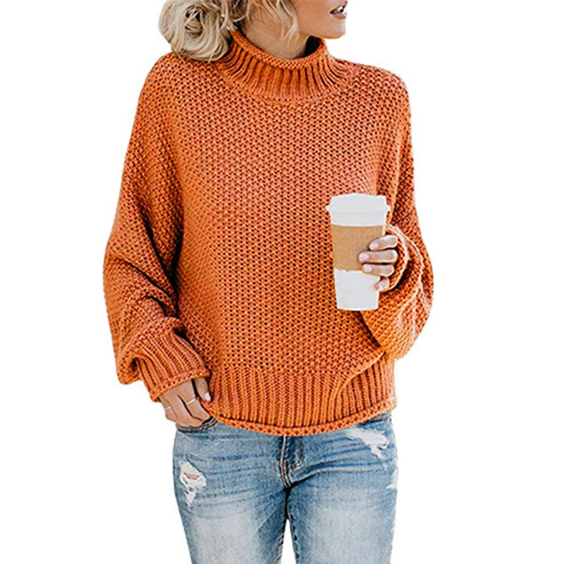 Chunky Knit Roll Neck Jumper Women's | Relaxed Fit | E&W - 6 - Elenwear