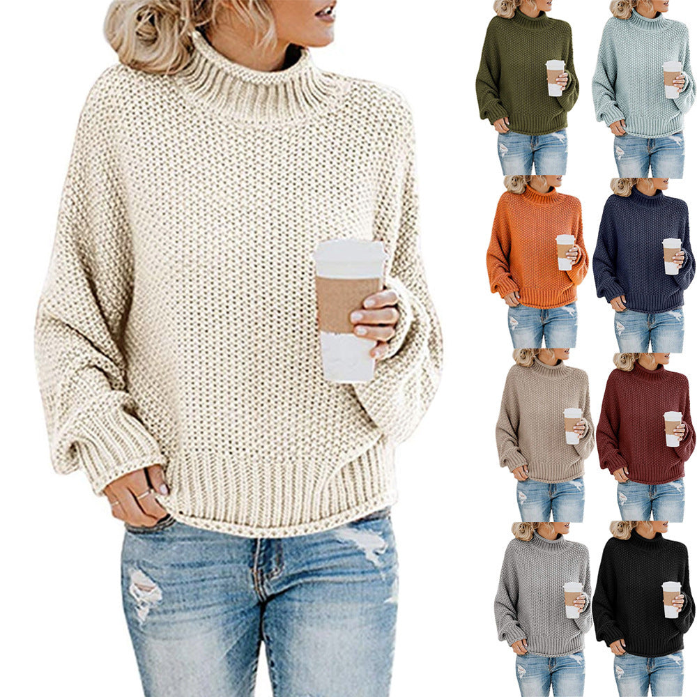 Chunky Knit Roll Neck Jumper Women's | Relaxed Fit | E&W - 7 - Elenwear