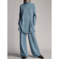 Two-Piece Knitted Set for Women | Relaxed Fit with Roll Neck | E&W - 1 - Elenwear
