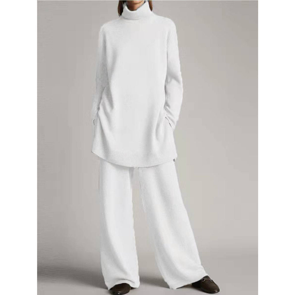 Two-Piece Knitted Set for Women | Relaxed Fit with Roll Neck | E&W - 3 - Elenwear