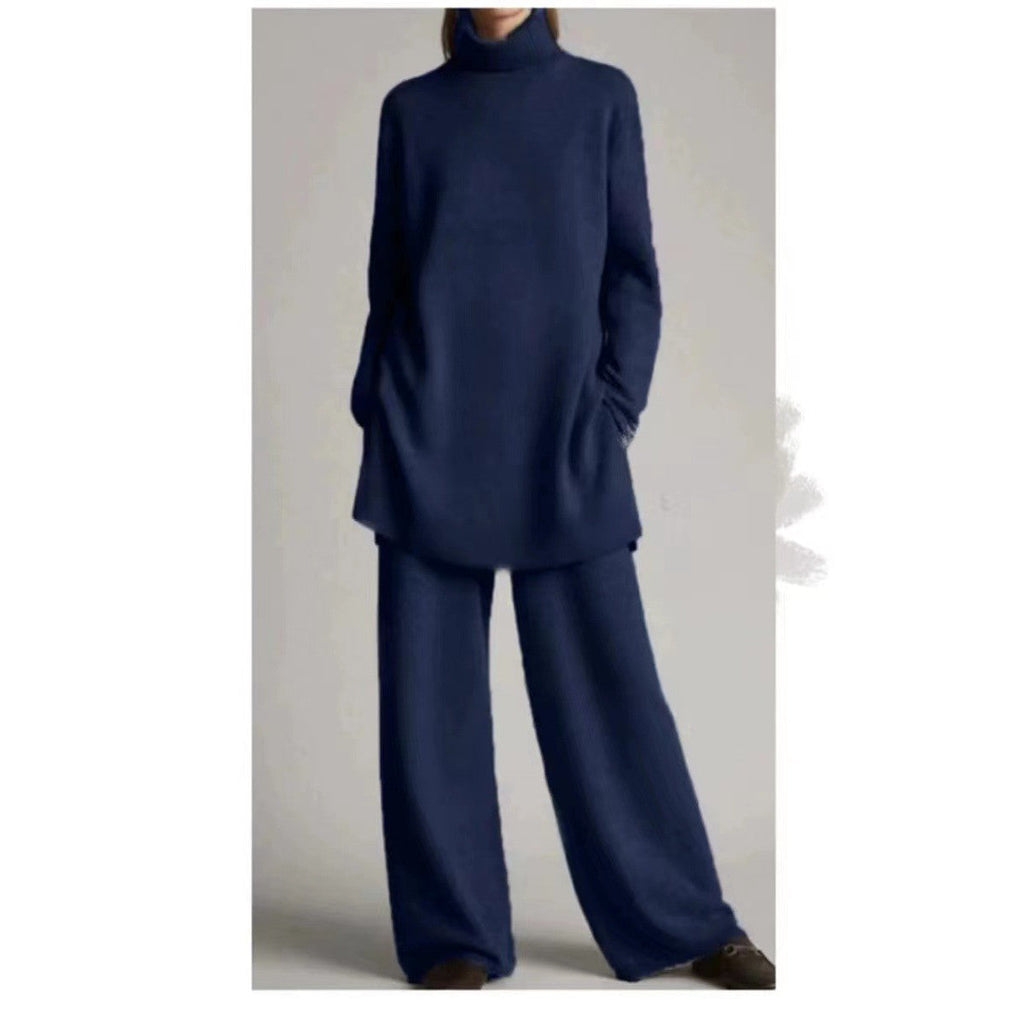 Two-Piece Knitted Set for Women | Relaxed Fit with Roll Neck | E&W - 5 - Elenwear