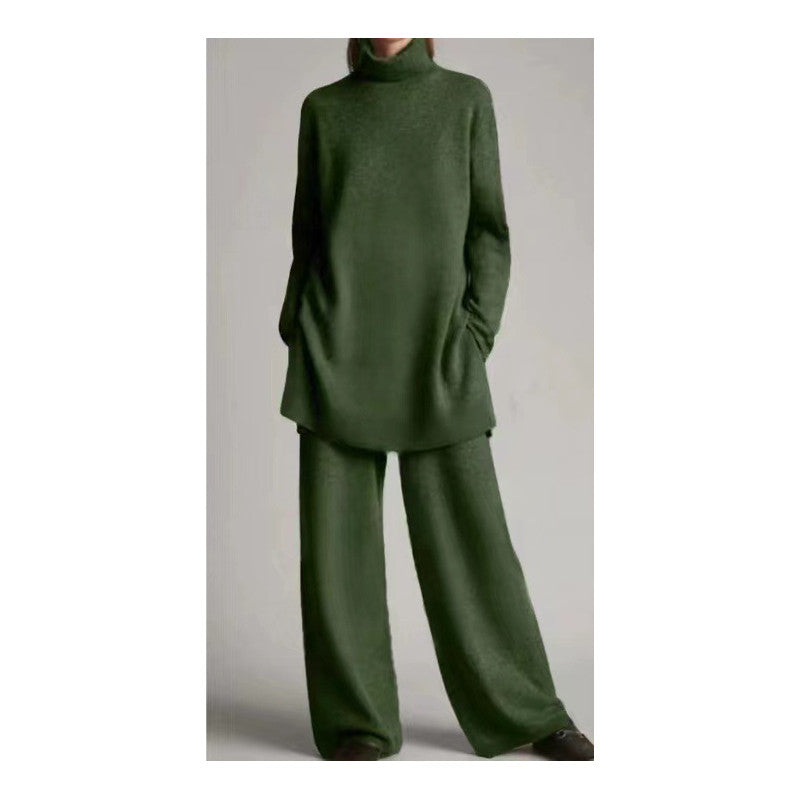 Two-Piece Knitted Set for Women | Relaxed Fit with Roll Neck | E&W - 7 - Elenwear