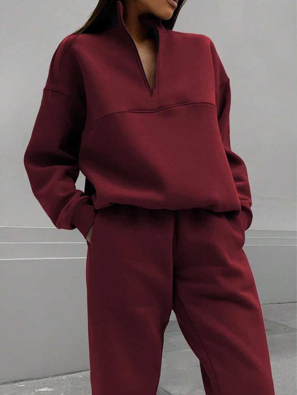 Co-Ordinate Two-Piece Outfit with Zip Detail | E&W - 1 - Elenwear