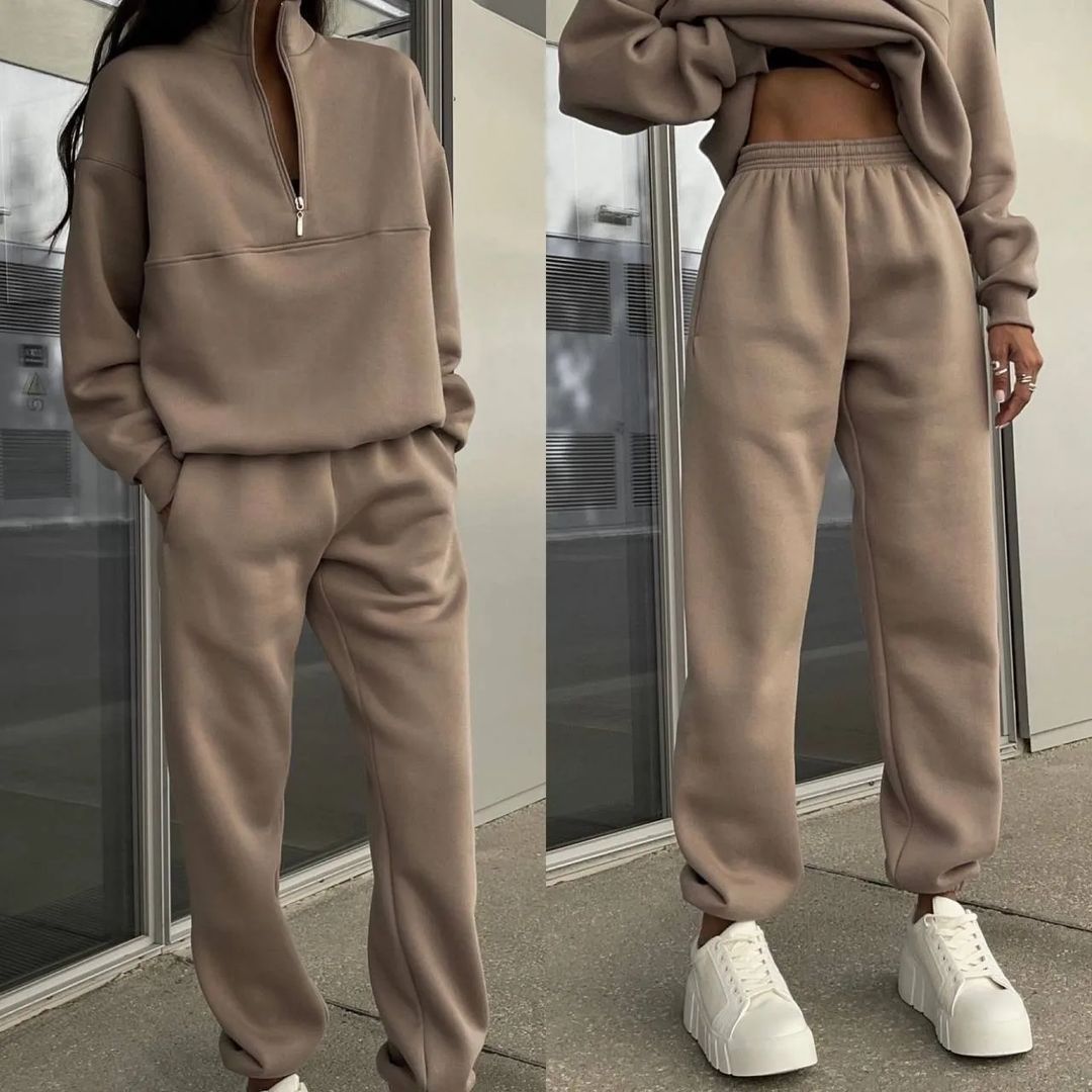 Co-Ordinate Two-Piece Outfit with Zip Detail | E&W - 6 - Elenwear