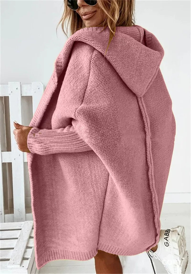 Hooded Cardigan for Women in Soft Knit with Relaxed Fit | E&W - 6 - Elenwear