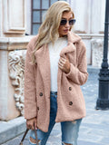 Women's Textured Jacket with Double Breasted Design + Soft Fleece Feel | E&W - 1 - Elenwear
