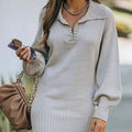 Knit Dress Women | Soft Ribbed Detail + Relaxed Fit | E&W - 1 - Elenwear