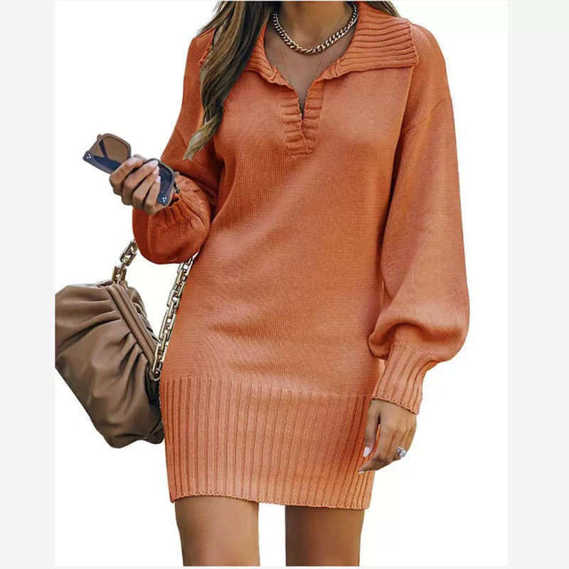 Knit Dress Women | Soft Ribbed Detail + Relaxed Fit | E&W - 4 - Elenwear