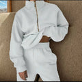 Women's Casual Zip-Up Jumper Set | E&W - 1 - Elenwear
