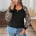 Leopard Print Sleeve T-Shirt for Women | E&W - 1 - Elenwear