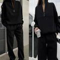 Lounge Set Women | Relaxed Fit with Zip Detail | E&W - 1 - Elenwear
