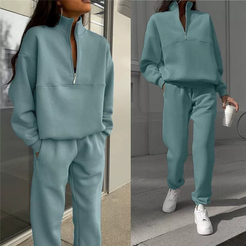 Lounge Set Women | Relaxed Fit with Zip Detail | E&W - 5 - Elenwear
