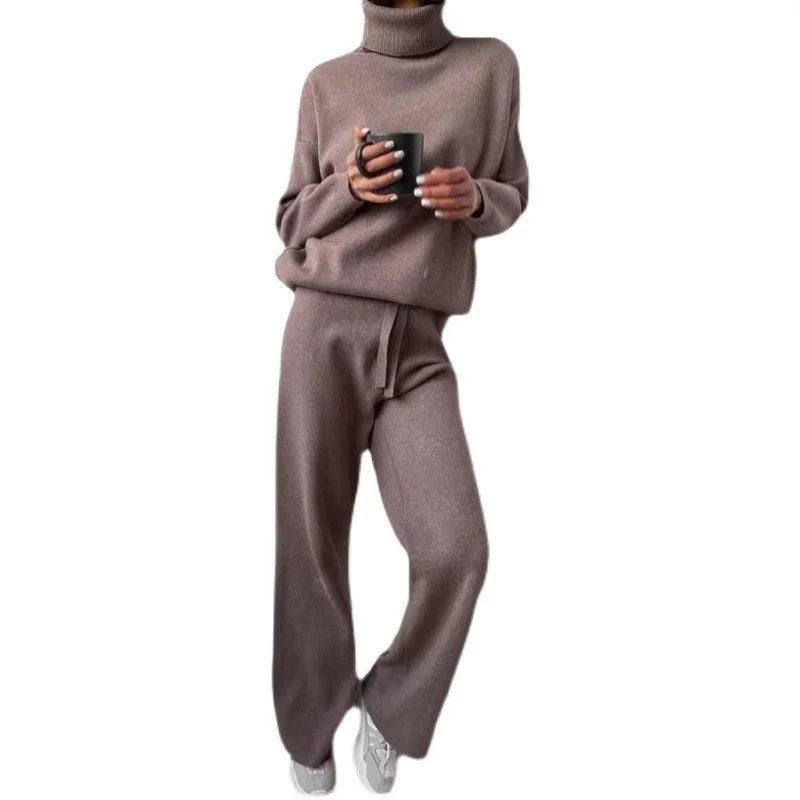 Two-Piece Set Women | Relaxed Knit Design with Cozy Turtleneck | E&W - 14 - Elenwear