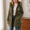 Parka Jacket Women | Drawstring Waist & Hood | E&W - 1 - Elenwear