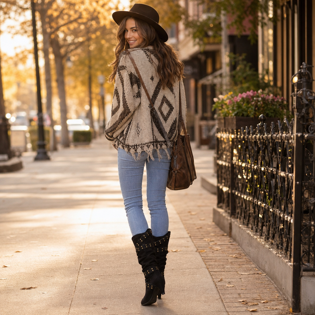 Ankle Boots for Women with Studded Detail | E&W - 5 - Elenwear