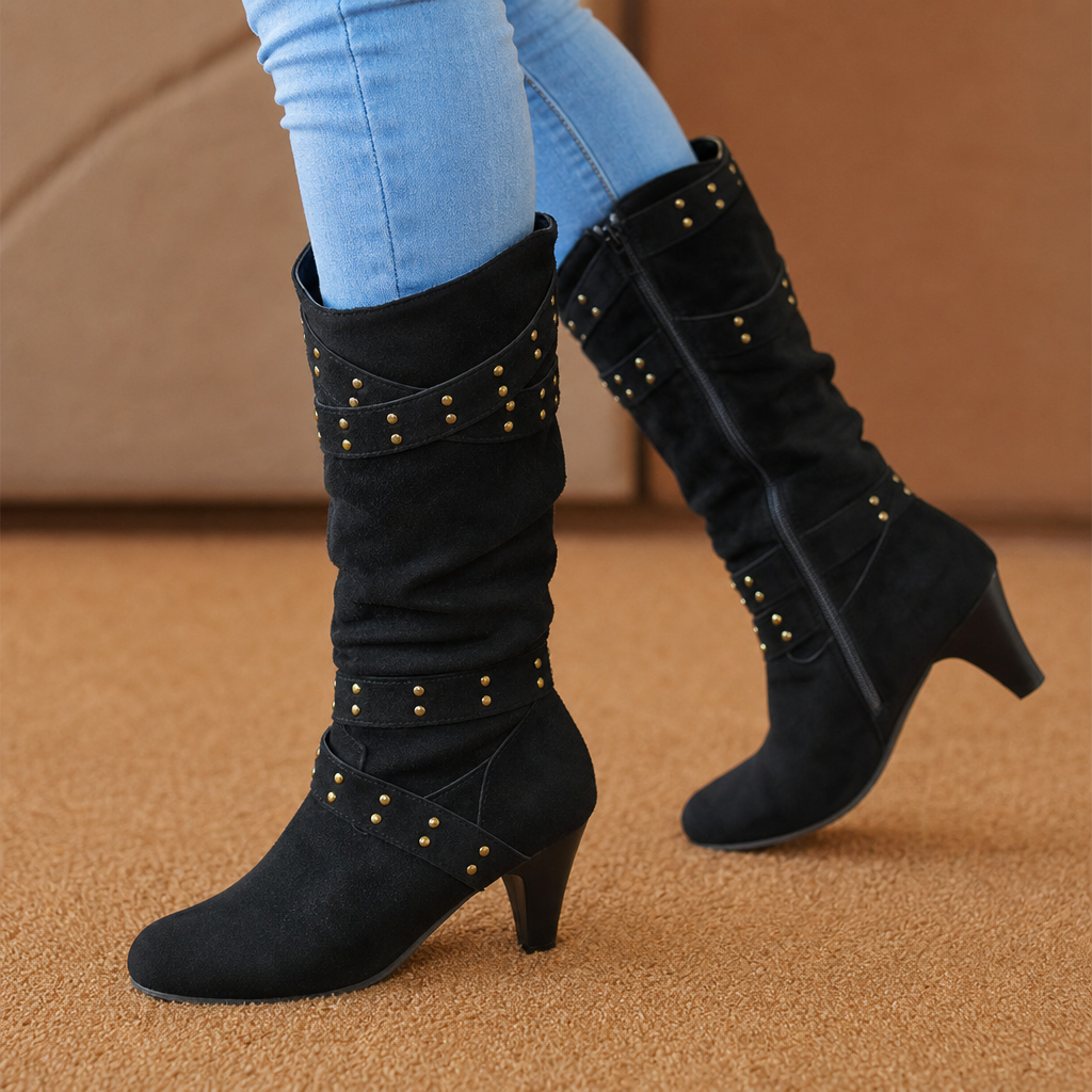 Ankle Boots for Women with Studded Detail | E&W - 12 - Elenwear