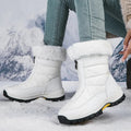 Women's Insulated Boots with Side Zip and Faux Fur Cuff | E&W - 6 - Elenwear