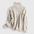 Knitted Pullover Women's High Neck Long Sleeve | E&W - 1 - Elenwear