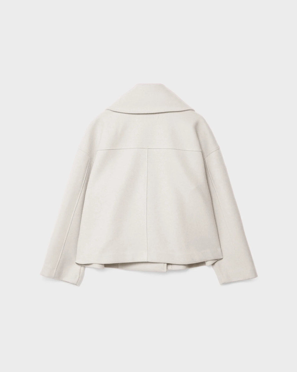 Women's Cropped Peacoat with Double-Breasted Design | E&W - 8 - Elenwear