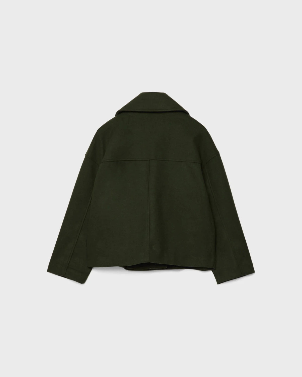 Women's Cropped Peacoat with Double-Breasted Design | E&W - 13 - Elenwear