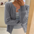 Cardigan Women's Relaxed Fit Button Detail | E&W - 1 - Elenwear