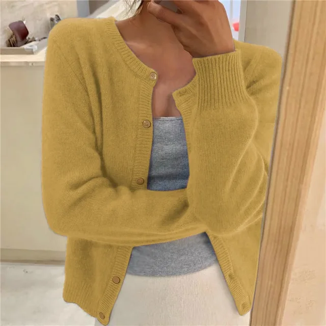 Cardigan Women's Relaxed Fit Button Detail | E&W - 4 - Elenwear
