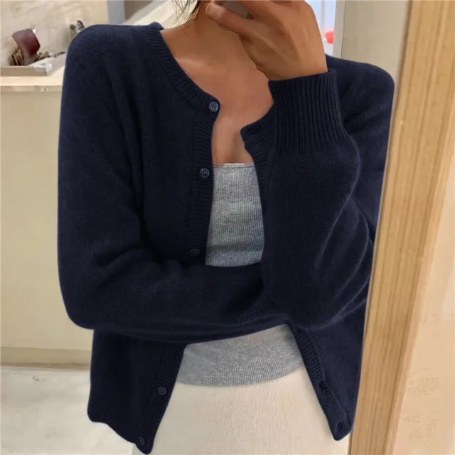 Cardigan Women's Relaxed Fit Button Detail | E&W - 6 - Elenwear