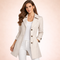 Trench Coat Women's Fitted Silhouette with Timeless Collar | E&W - 1 - Elenwear