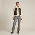Women's Shearling-Look Aviator Vest — Fleece-Lined Short Jacket